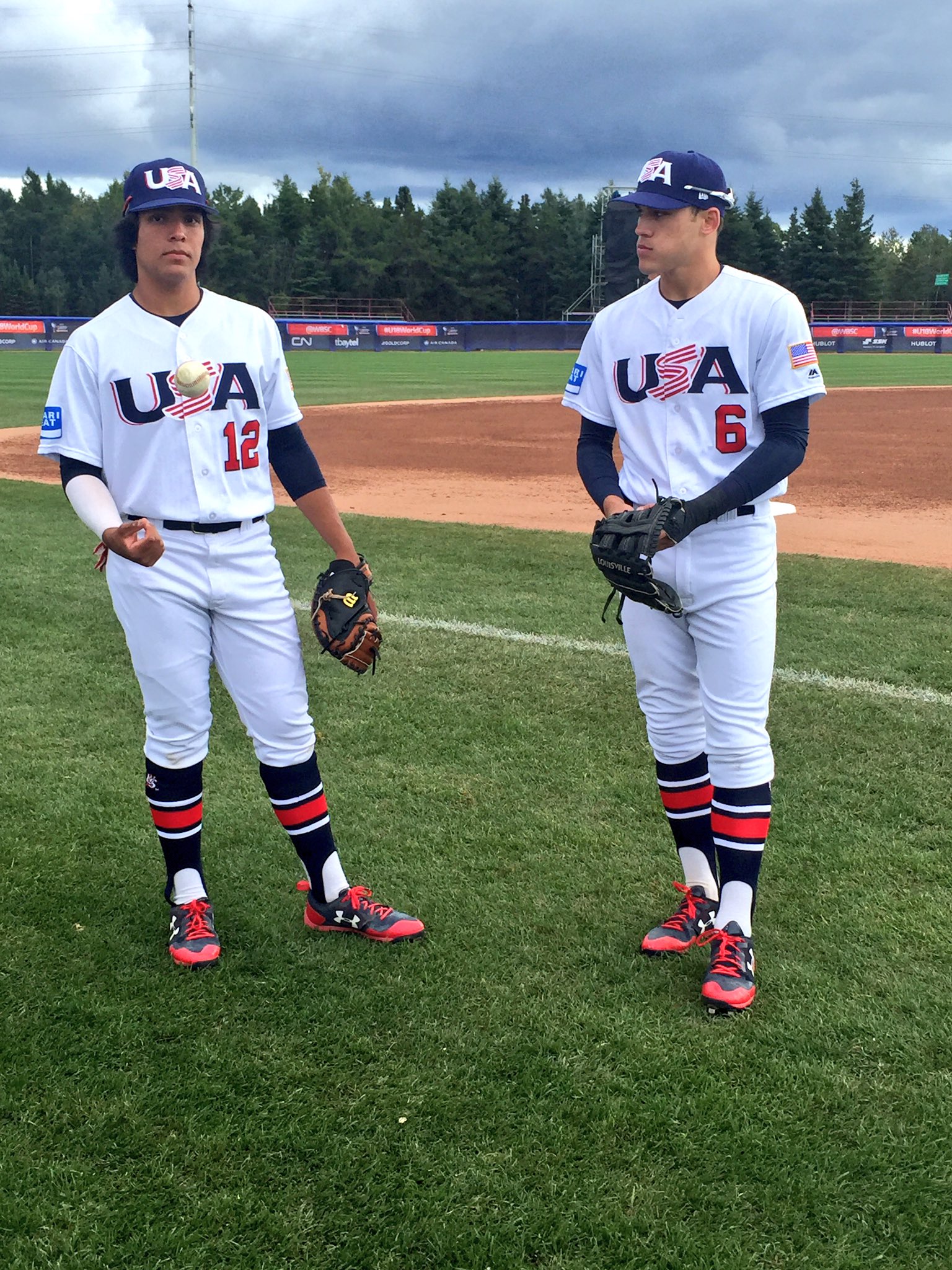 USA Baseball 18U on X: Jersey logo hats and all white unis to go with the  striped stirrups tonight vs. Cuba  / X