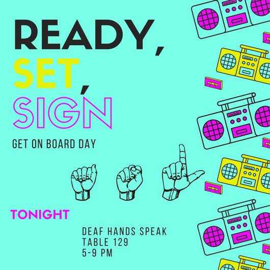 deafhandsspeak's tweet photo. Come check out our wicked table at Get On Board Day for the 4-1-1! #UA21 #UA20 #UA19 https://t.co/j5G2FSXHSL