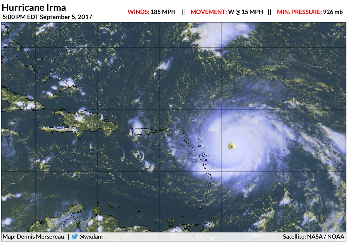 PopSci's tweet photo. Hurricane Irma threatens the United States with power rarely seen https://t.co/PWWXlQvKU1 https://t.co/rbsossc3y9