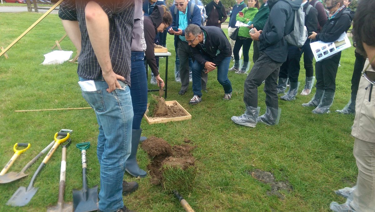 Soilmicrobio's tweet photo. Great interest amongst #RAMIRAN2017 delegates in methods of assessing soil quality @teagasc Johnstown castle https://t.co/gyzQbH4RKr
