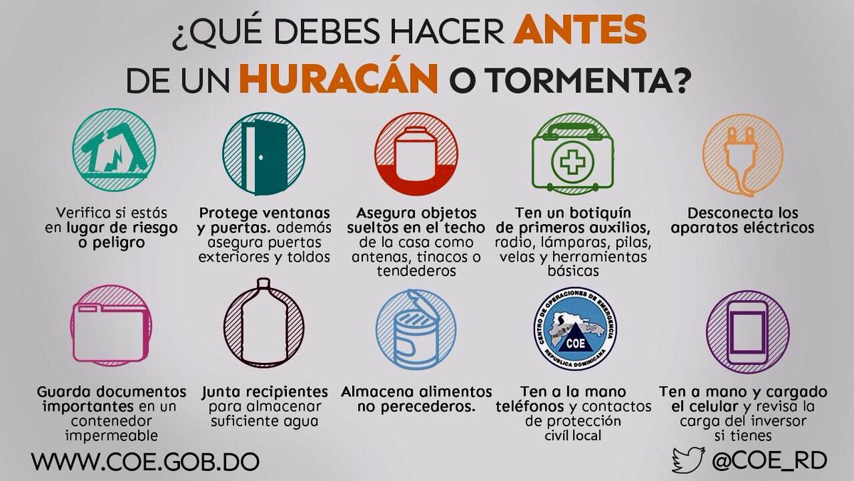 COE_RD's tweet photo. Algunas precauciones debes tomar antes del huracán Irma. Son sencillas y te evitarán posibles malos ratos. #AlertaCOE #COEOrienta #COEduca https://t.co/QUaCaTv5rP