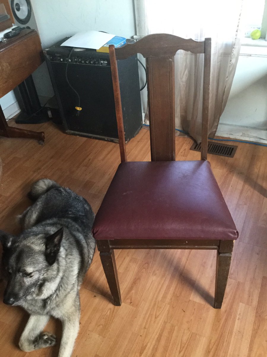 sindionart's tweet photo. Our latest...$2.50 old chair, reglued and seated. Even better than new! https://t.co/5x5EhqeZWe