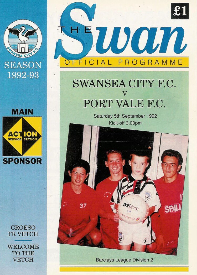 SwanThisDay's tweet photo. 1992: Frank Burrows' Swans move up to 8th in Division Two following a 2–0 win over Port Vale at the Vetch https://t.co/MjKl85PUYL