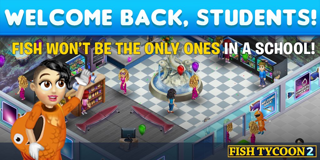 FishTycoon2's tweet photo. Happy 'back to school' tycoons!!!! #fishtycoon2 #ldw #backtoschool #fallishere https://t.co/3TTzGMrEF9