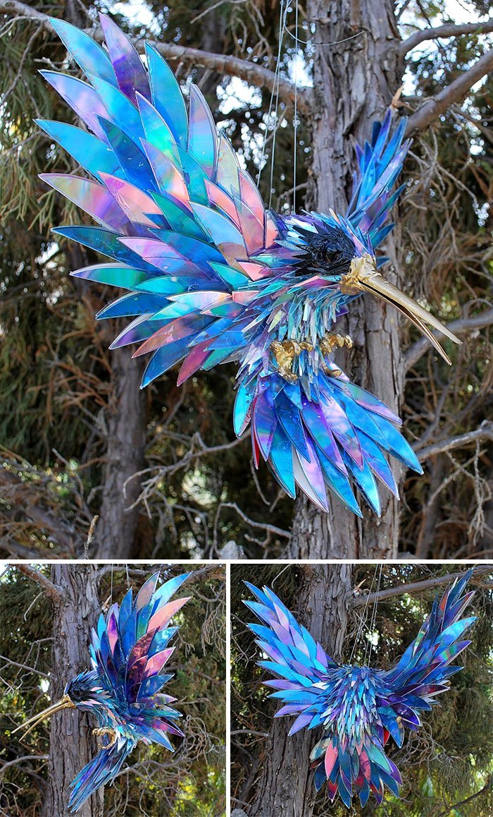 Simbyl_Inc's tweet photo. This artist found a BEAUTIFUL way to use old CDs. Check it out! https://t.co/upyDHZEBiv https://t.co/HJeJsNkufh