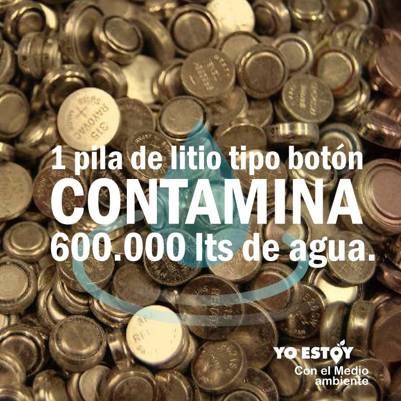 Ecogranjero's tweet photo. Atencion!
Las pilas de botón son las mas contaminantes. Una sola contamina el agua que consumen 30 personas https://t.co/xpUA9YSihw