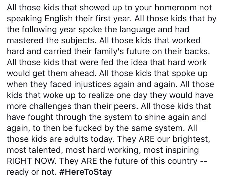 jsbarreneche's tweet photo. All those kids. They will persist. They are the present &amp; the future of this country. They are #HereToStay. #DACA ✊🏾✊🏽✊🏿✊🏻 https://t.co/I2MeXnGSKd