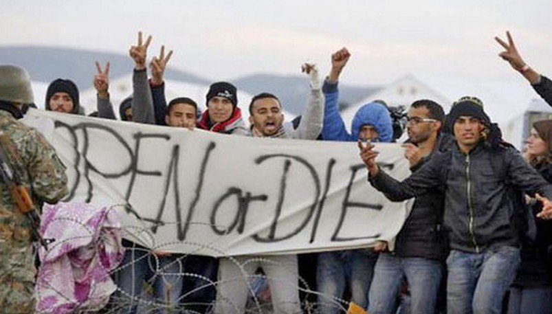 Antifa chant: No borders, no nations, fuck deportation