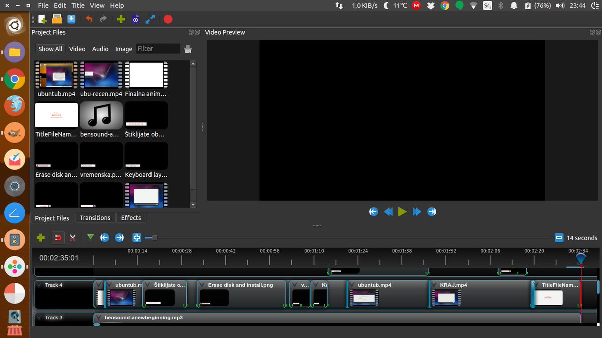 budiubuntu's tweet photo. Tu i tamo baguje ali solidan program. Potrebno ga je samo dobro upoznati. Uskoro novi video. Dobro veče! :) #OpenShotVideo #Ubuntu #Linux https://t.co/ME0swGLJaW