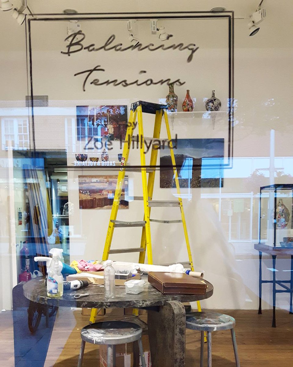 ZoeHillyard's tweet photo. #balancingtensions at The @Anthropologie Gallery on #kingsroad opens on Thursday...still lots to do! #ceramicpatchwork https://t.co/SJnb6GIcKF