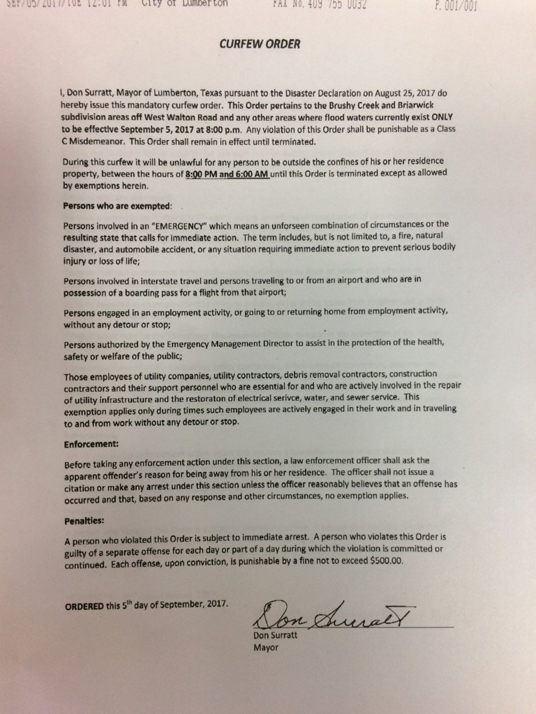 lumbertonpd's tweet photo. Here is the latest info regarding the city's curfew. https://t.co/0f1uyODfIb