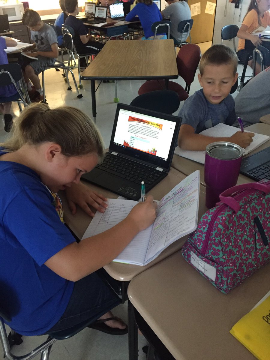 Working on reading strategies to build comprehension and be better readers! <a href="/ridgeviewraptor/">Ridgeview Elementary</a> <a href="/WCDE_TN/">WashingtonCoSch TN</a> Putting our chromebooks to work!