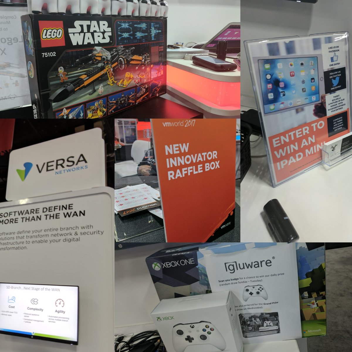 DigitalMcB's tweet photo. Cool stuff to win and learn about @ #VMworld #newinnovatorpavilion 
#sdwan #itautomation #oraclemgmt #algorithmicintel #netverification https://t.co/mNsMUhd6PE