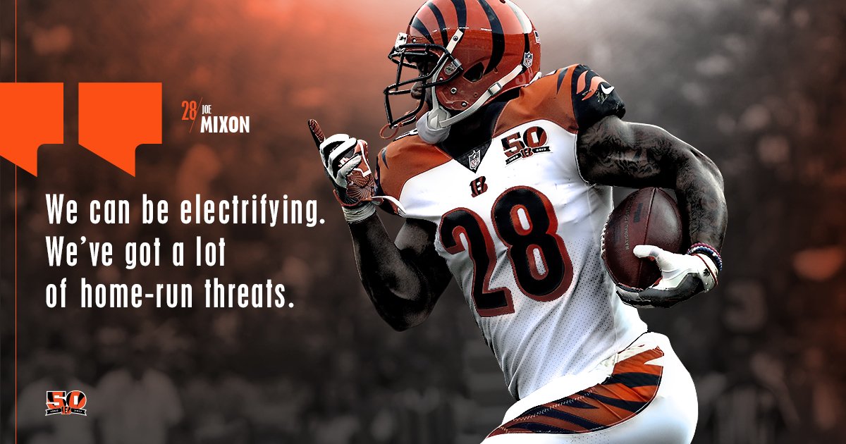 The offense is looking 🔥🔥🔥 #Bengals50  📰: go.bengals.com/2gmTGob https://t.co/mXVb6MEtLE