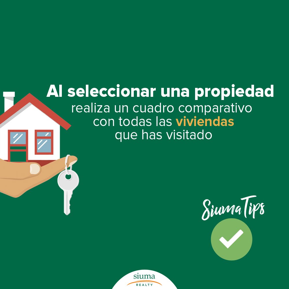 ServmorRealty's tweet photo. Esto te permitirá otorgarle una puntuación a las viviendas y seleccionar de forma más fácil la ideal para ti. #SiumaRealty https://t.co/LQsQVGcSJs