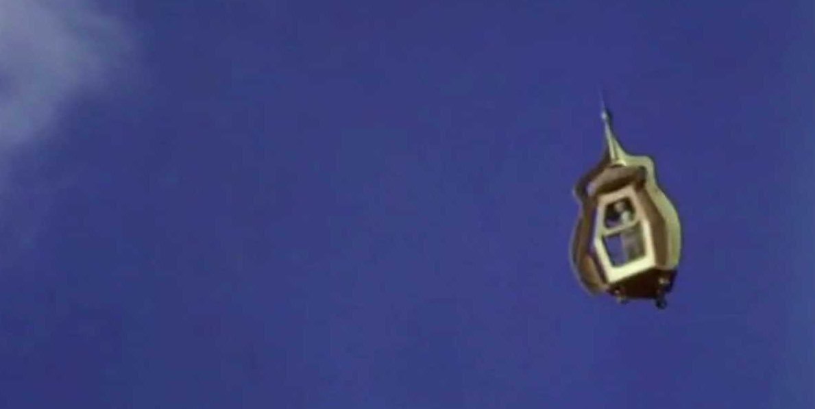 BoxOfficeTrib's tweet photo. THE SUN: Residents across Britain report sightings of gold and glass covered UFO floating across the sky @TheSun https://t.co/Kbnm1BPZcI