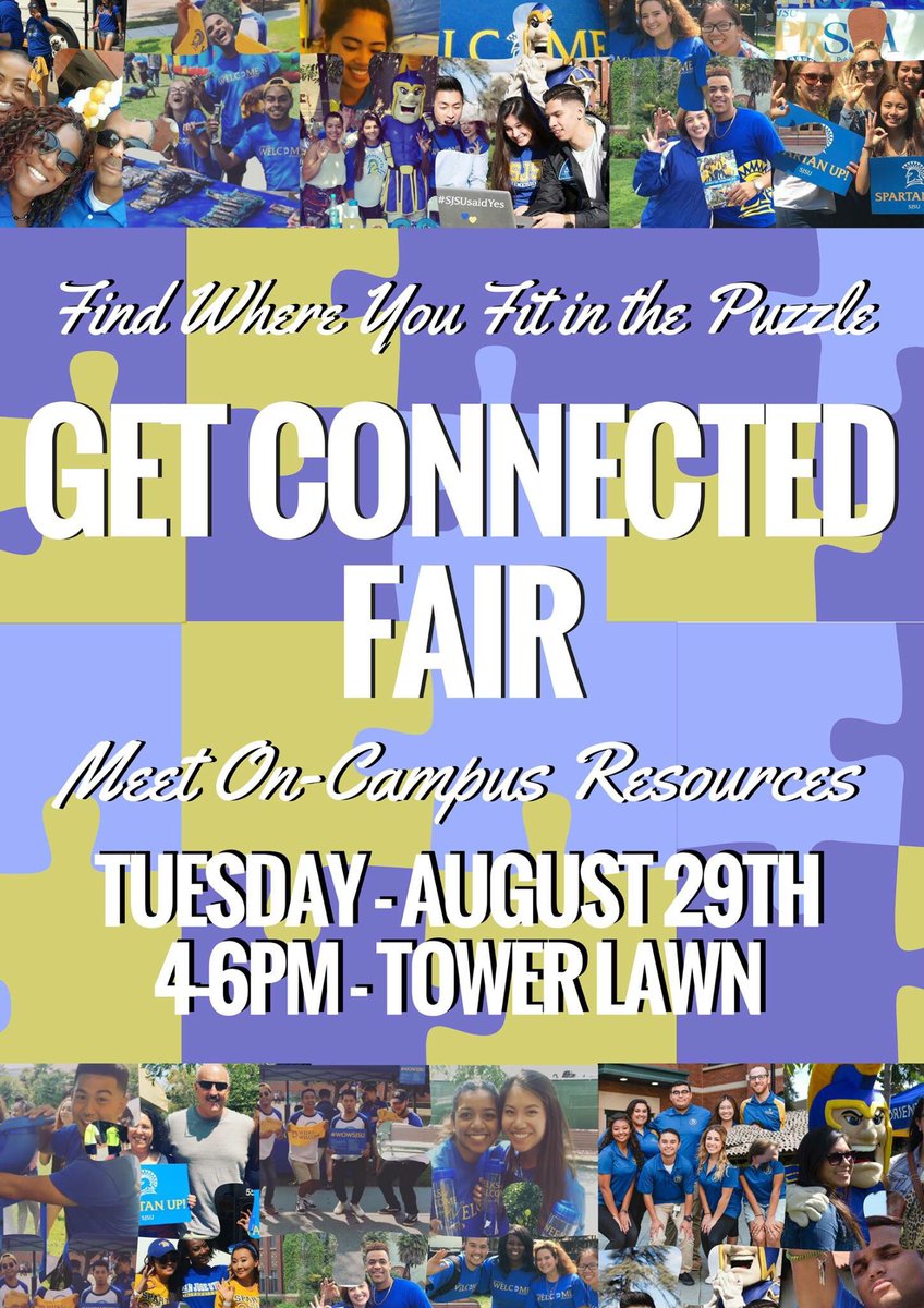 Thi__Tran's tweet photo. Stop by Tower Lawn this afternoon. Learn about the many on-campus resources that San Jose State offers!
#GetConnectedFair, #Sjsu, #SjsuAs https://t.co/hjK6muVi3C