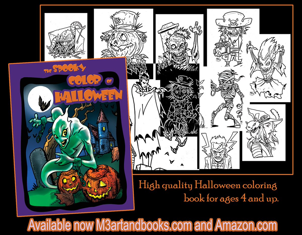 ArtistMattMason's tweet photo. Have kids? Embrace the whimsical, fun and spooky nature of Halloween with this high quality coloring book. #halloween2017 #Halloween https://t.co/zeAG9sCMp2