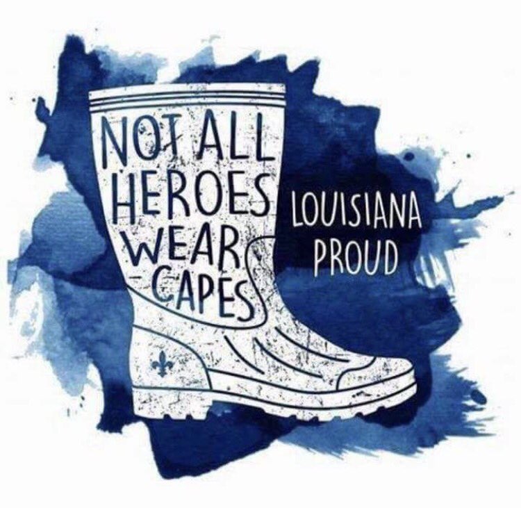 laccceeexo's tweet photo. I'm so proud of Kyle and everyone who is  helping out the victims in Texas #CajunNavy #LouisianaStrong #LoveThyNeighbor 💜💛 https://t.co/oOzQYv5bD2