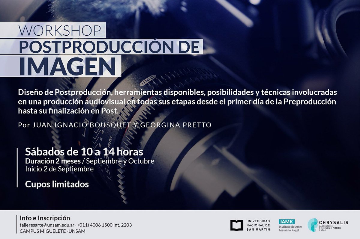 tecnoimagenIAMK's tweet photo. #ChrysalisUNSAM
ÚLTIMOS DÍAS DE INSCRIPCIÓN - INICIO SÁBADO 2/9 https://t.co/ASf4qPrjzq