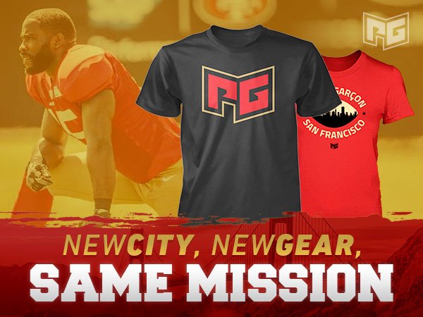 PierreGarcon's tweet photo. New city, new gear, same mission...WIN  #49ers #SF

Very excited to release my new gear 💯🏈 https://t.co/TIUKSuI88y https://t.co/eduXQObjdh