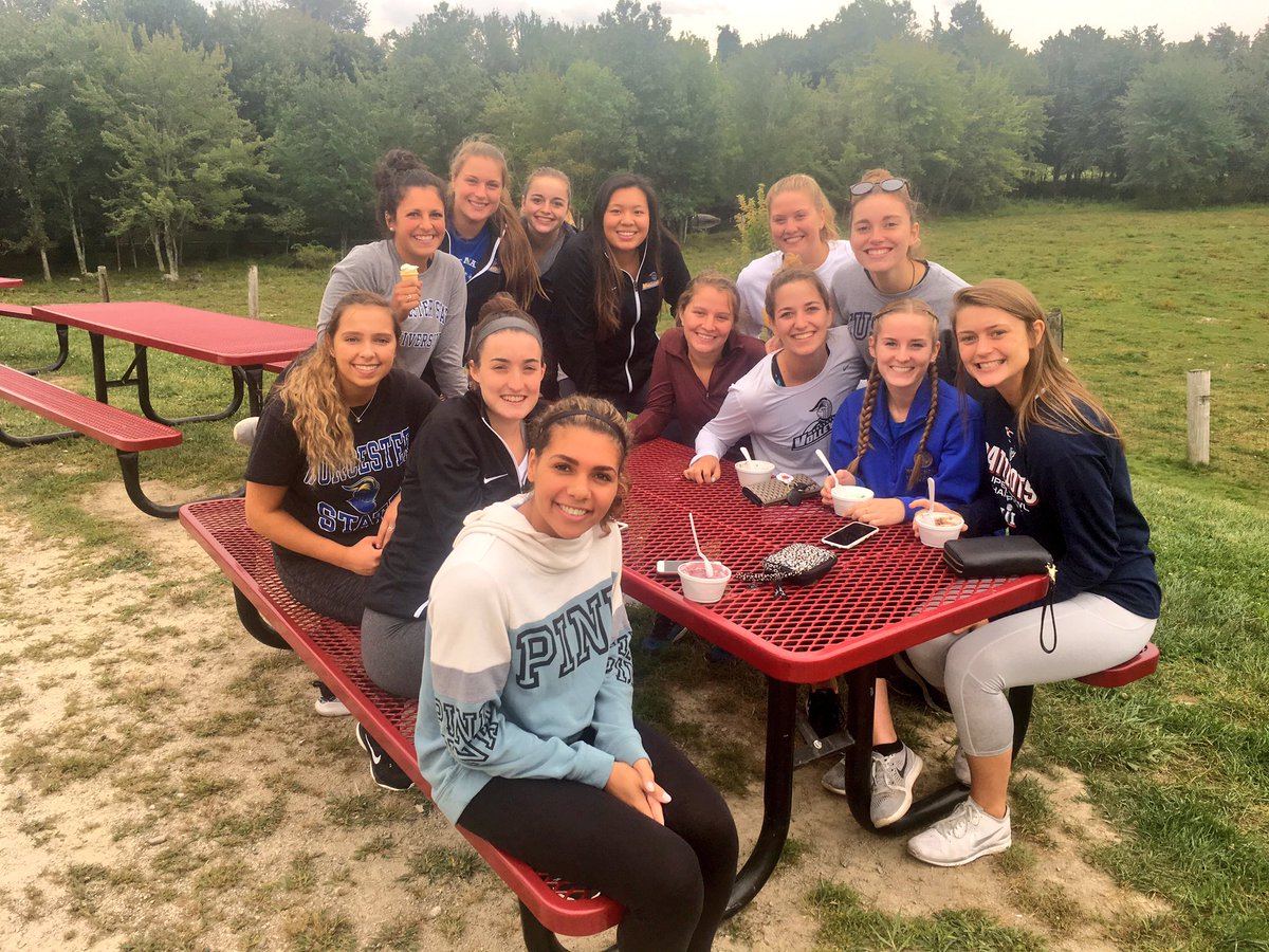 WSU_Volleyball's tweet photo. Teams that hike together, win together (and of course stop for ice cream together too) https://t.co/PYWbbMR8r2