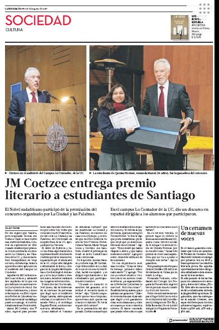 BibliotecaQN's tweet photo. Un orgullo para nuestra #Biblioteca y para #QuintaNormal, felictamos a Amanda Manni por ganar el concurso de cuentos urbanos. https://t.co/fokaCIGSwq