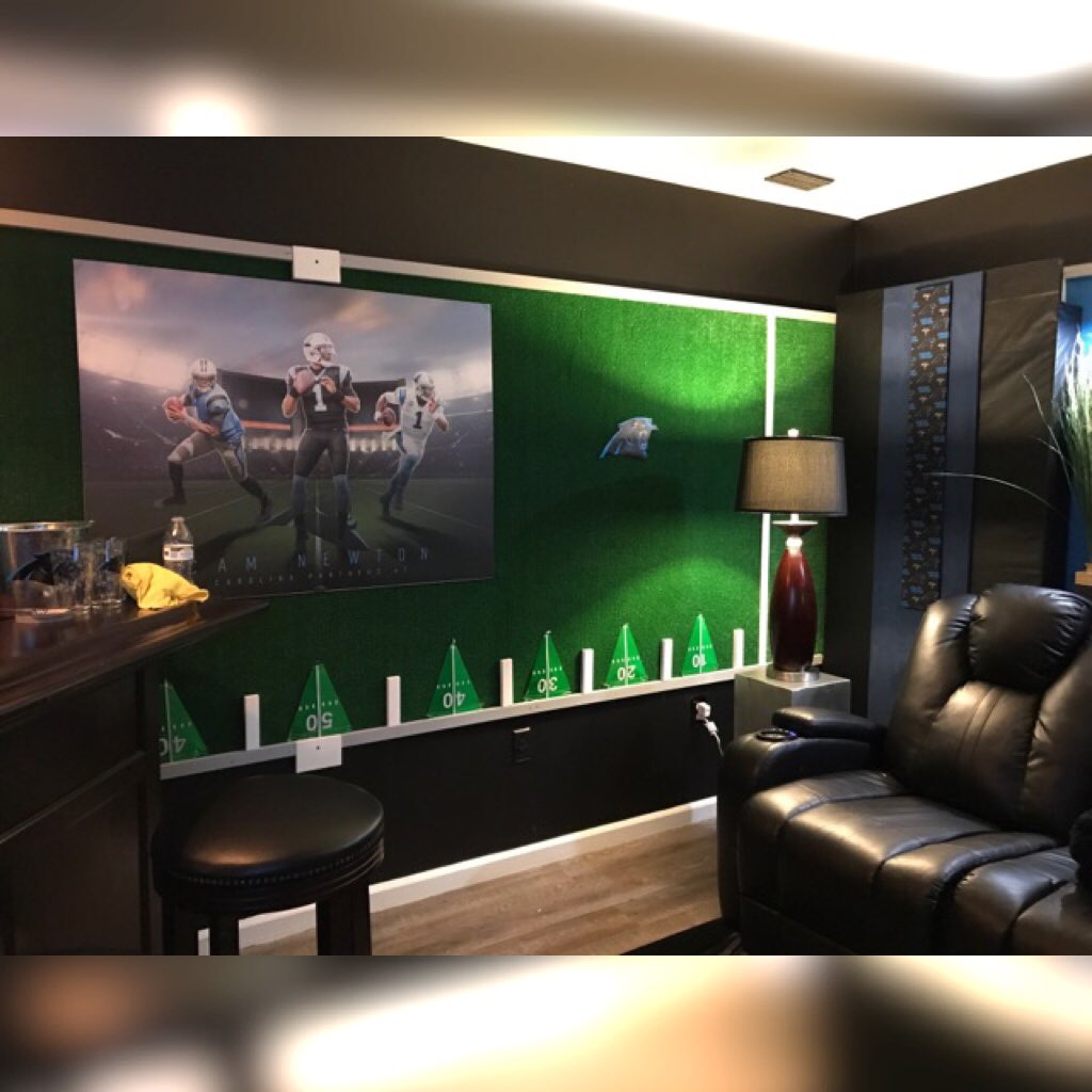 ebyspice's tweet photo. #mancave #panthers #carolinapanthers #pantherfan #superfan #camNewton #custom #designedbyDerrick #roomzbyDeandrew #hgtv #homemakeover https://t.co/YE7Nt4Csy6