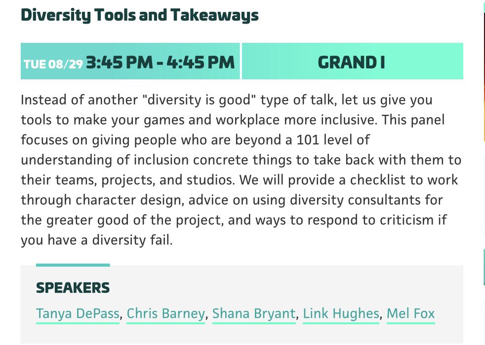 MushrooQueendom's tweet photo. Today: #PAXDev. Speaking on back-to-back panels in Grand 1~
- 2:30p: Fans & Devs
- 3:45p: Diversity Tools & Takeaways
Check it! https://t.co/bGjsb8SFel