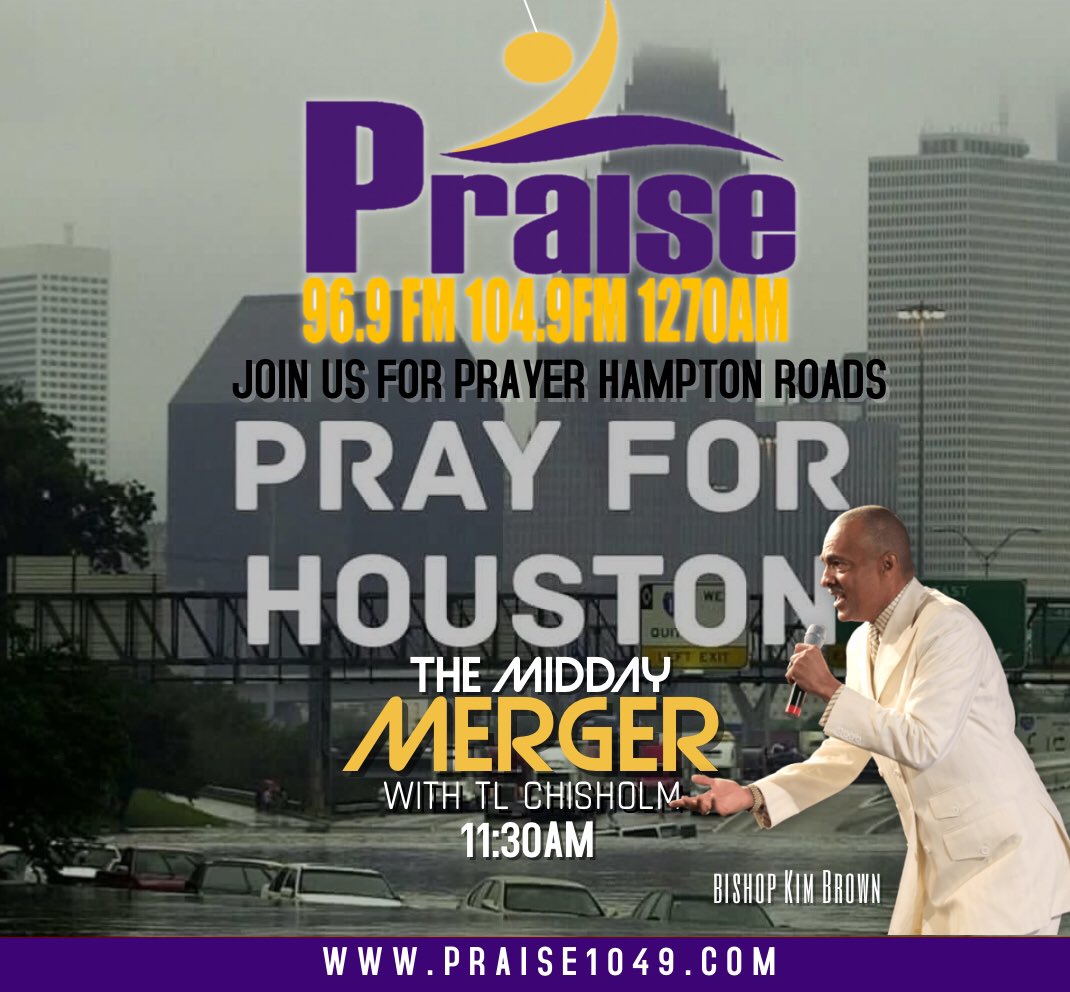 PRAISE1049's tweet photo. Join Us For Prayer NOW lead by Bishop Kim Brown of @themountleads @KWBMinInc for Houston! https://t.co/yjsQDtapf9 https://t.co/lcMSarnN4A