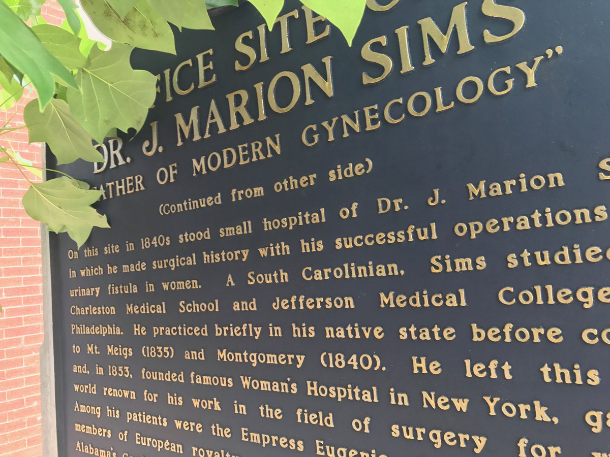 MarkPotok's tweet photo. In NY, they're debating the "father of gynecology" who experimented on slave women. Not in Montgomery, Ala.! https://t.co/sxZti3VeOb https://t.co/RrSevhopMM