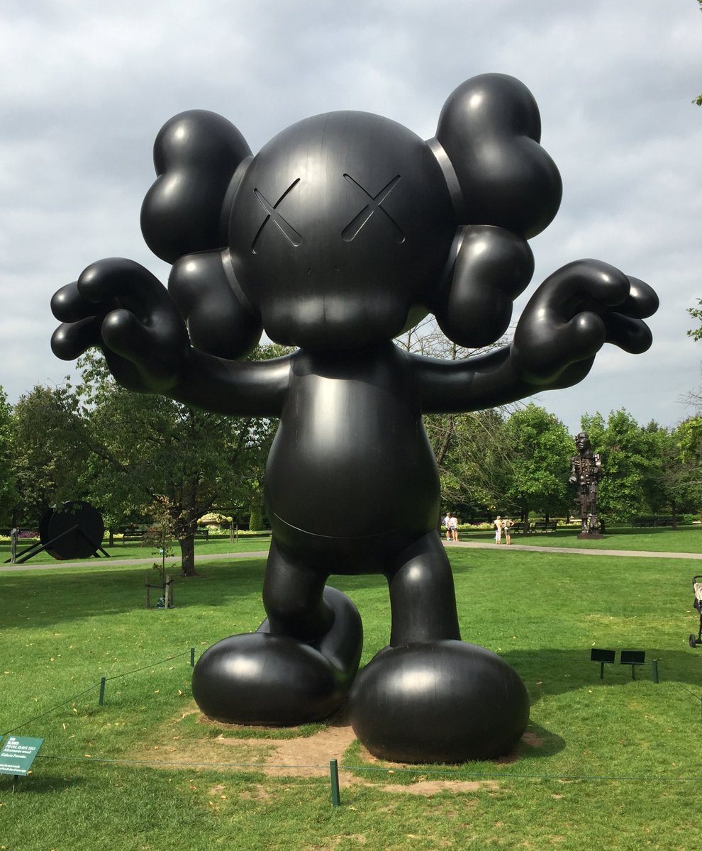 PratfallTees's tweet photo. Finals Days, 2013 by KAWS at the Frieze sculpture garden in Regent Park, London https://t.co/znejM7gpwo