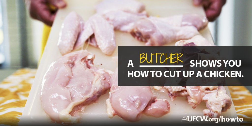 UFCW's tweet image. Calling all cooks: Our @UFCW butcher's chicken tutorial will help you cut up your bird like a pro! ufcw.org/howto #1u #UFCWHowTo