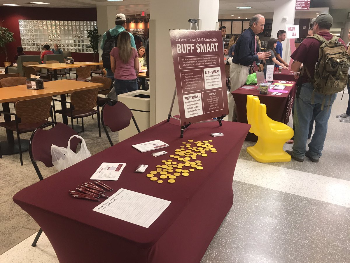 WTSuccessCenter's tweet photo. Stop by the service fair today and learn how you can be Buff $mart. And we are giving away free money. https://t.co/PGBZqB4hCs
