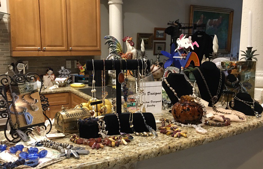 Escape the rain! DiDesigns custom jewelry is now showing along with the Carlisle Collection and the India Hicks line.