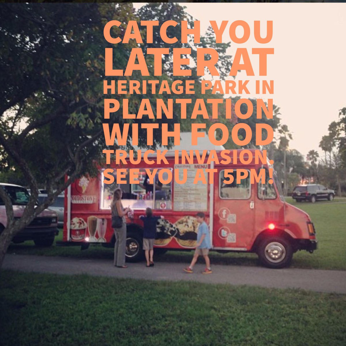 coldstonetruck's tweet photo. Catch us later with @foodtrkinvasion back at Heritage Park in Plantation at 5PM!
#icecreamfoodtruck #icecreamcatering https://t.co/AWn4K1Dtfs