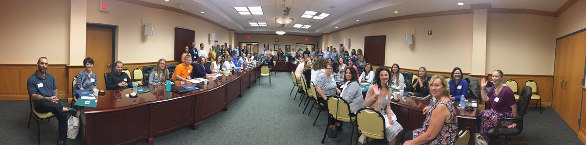 #Firstdayofschool for new teachers. The excitement &amp; enthusiasm from this group is incredible. Gearing up for a fun school year! #RIHnews