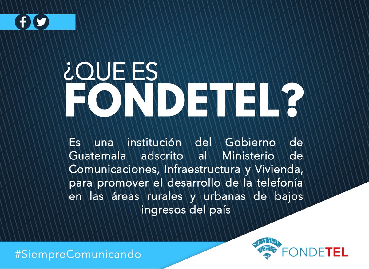 FondetelOficial's tweet photo. ¿Que es FONDETEL? #Fondetel #SiempreComunicando https://t.co/2djPBCoBKK