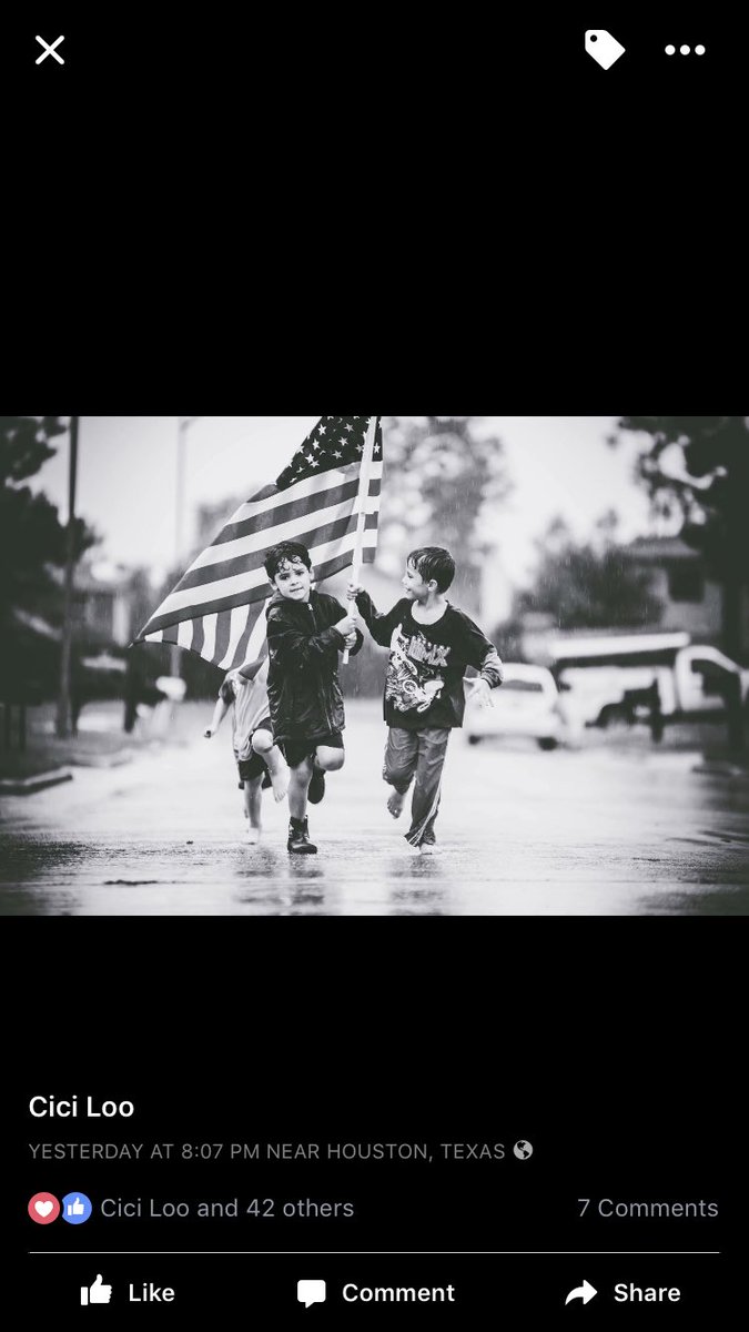 Lafleish's tweet photo. @nytimes have you seen these photos @clarice_salcido took of her children during #hurricaneharvey in #houston? #iconic #american #love https://t.co/HU2lFhxd05
