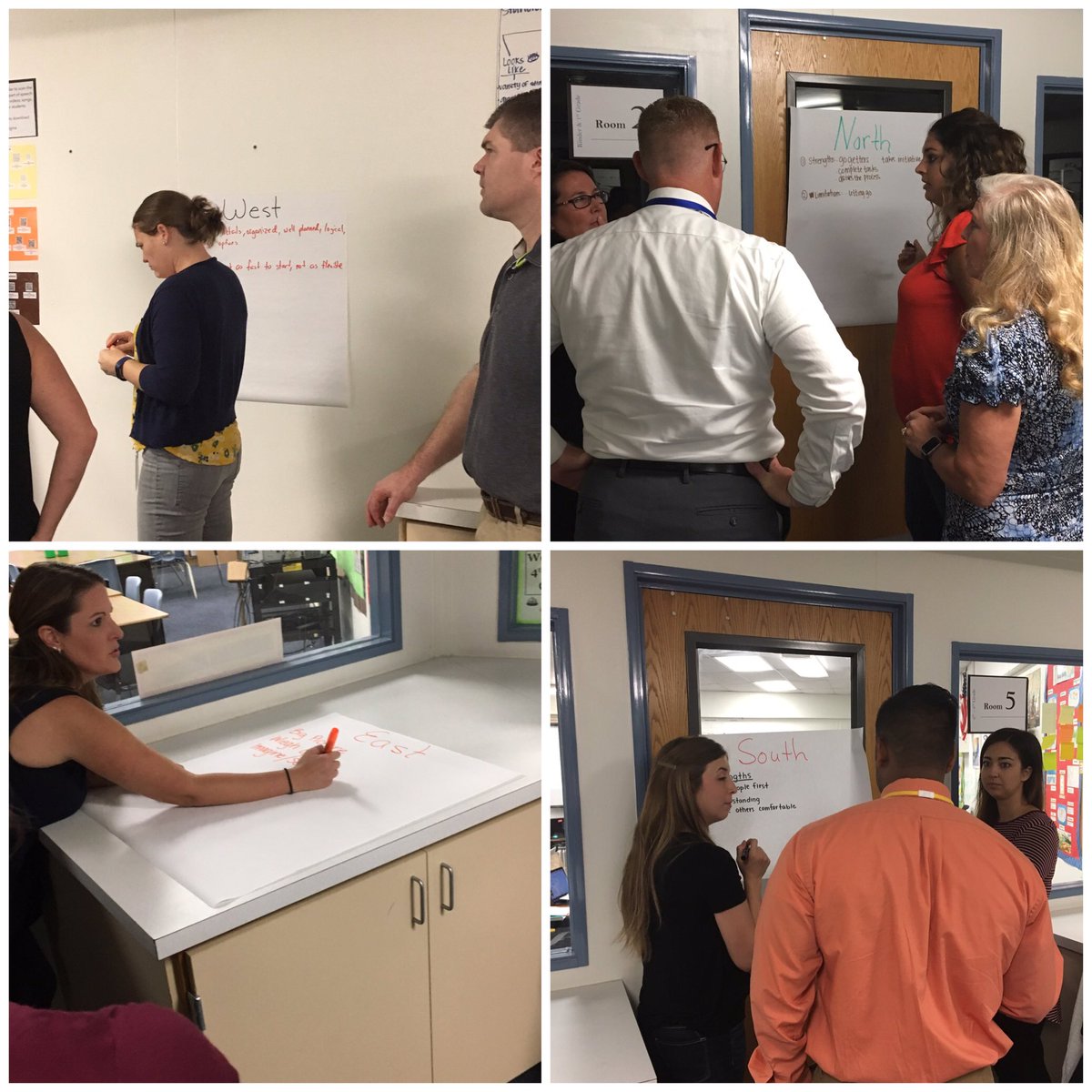 BurnsTrisha's tweet photo. @magnifylearning We are doing the compass points protocol to learn about our leadership style in Tempe, Arizona. https://t.co/idX4d7Owtn