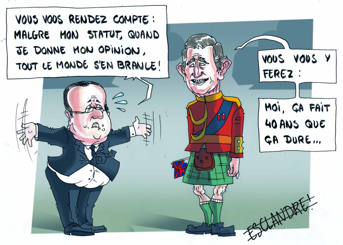 LeQuerelleur's tweet photo. François #Hollande persiste à donner son avis... #Dessin #Dessindepresse #macron #PS #Angleterre #princecharles https://t.co/Ey6D3mZlxC https://t.co/qVkim8vPWd