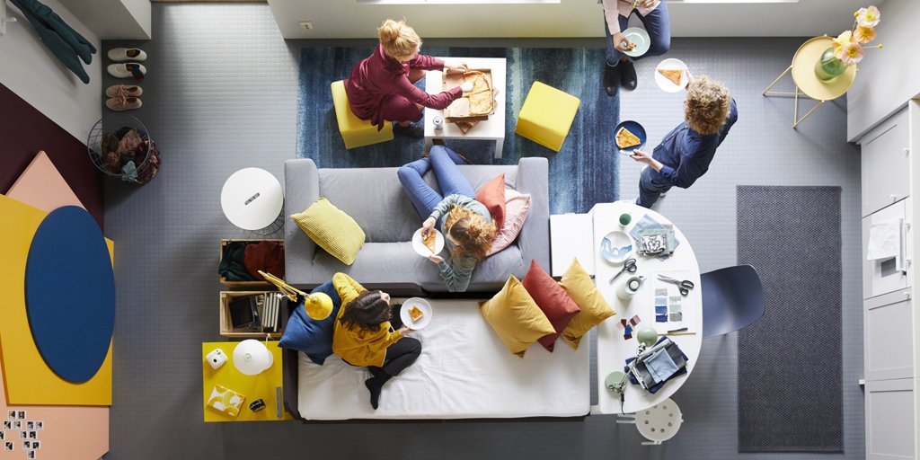 IKEAUSA's tweet photo. Your living room is where quality time happens. Learn how to make more room for the things (and people) you love: https://t.co/HwnX7orINJ https://t.co/h8sBVE6wmc