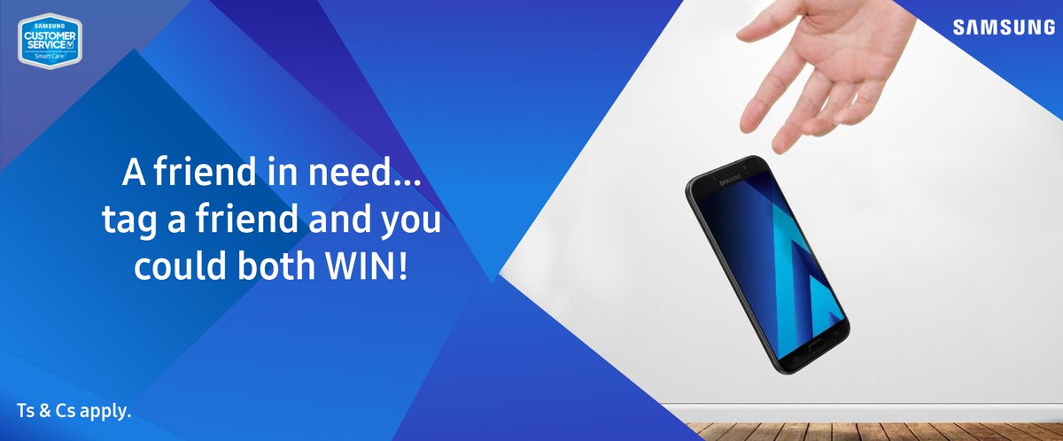 SamsungSA's tweet photo. Our competition is still on! Simply RT and tag a friend with #SamsungService &amp; you could both WIN a #GalaxyS8.  Ends 31 Aug! Ts &amp;Cs. https://t.co/icUGOggxPe