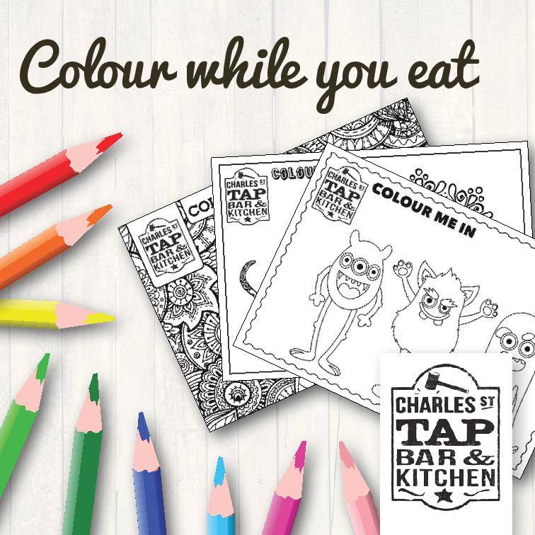CharlesSt_Tap's tweet photo. Colour while you eat at The Charles Street Tap &amp; Kitchen... Perfect for kids (and big kids too!) #colouringin #petersfield #bar https://t.co/RTq7ro5myw