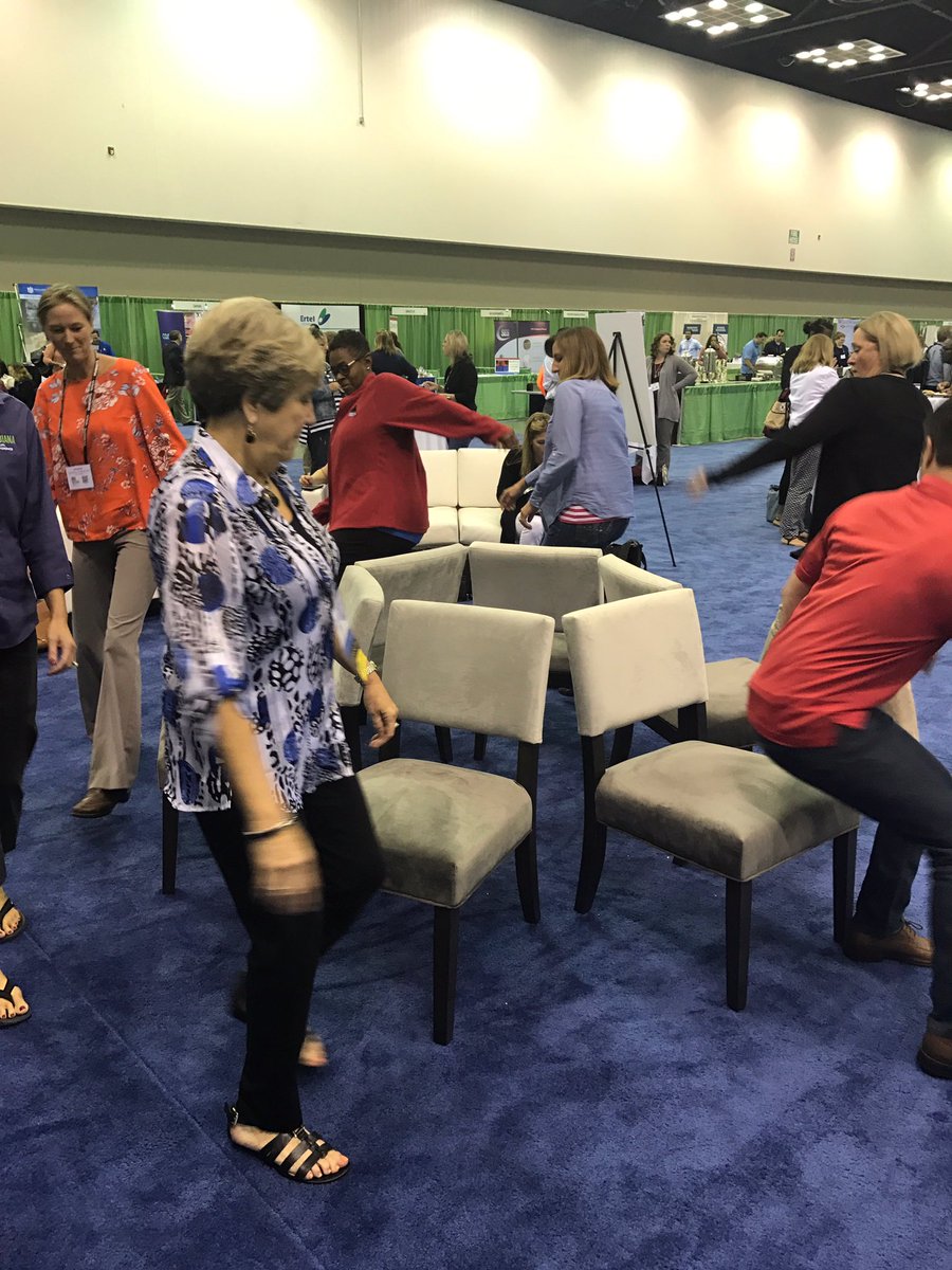 K8Shelley's tweet photo. Musical Chairs is happening now at #ConnectionCentral in the exhibit hall! Stop by now to play! #INSHRM https://t.co/VUBaMQnLec