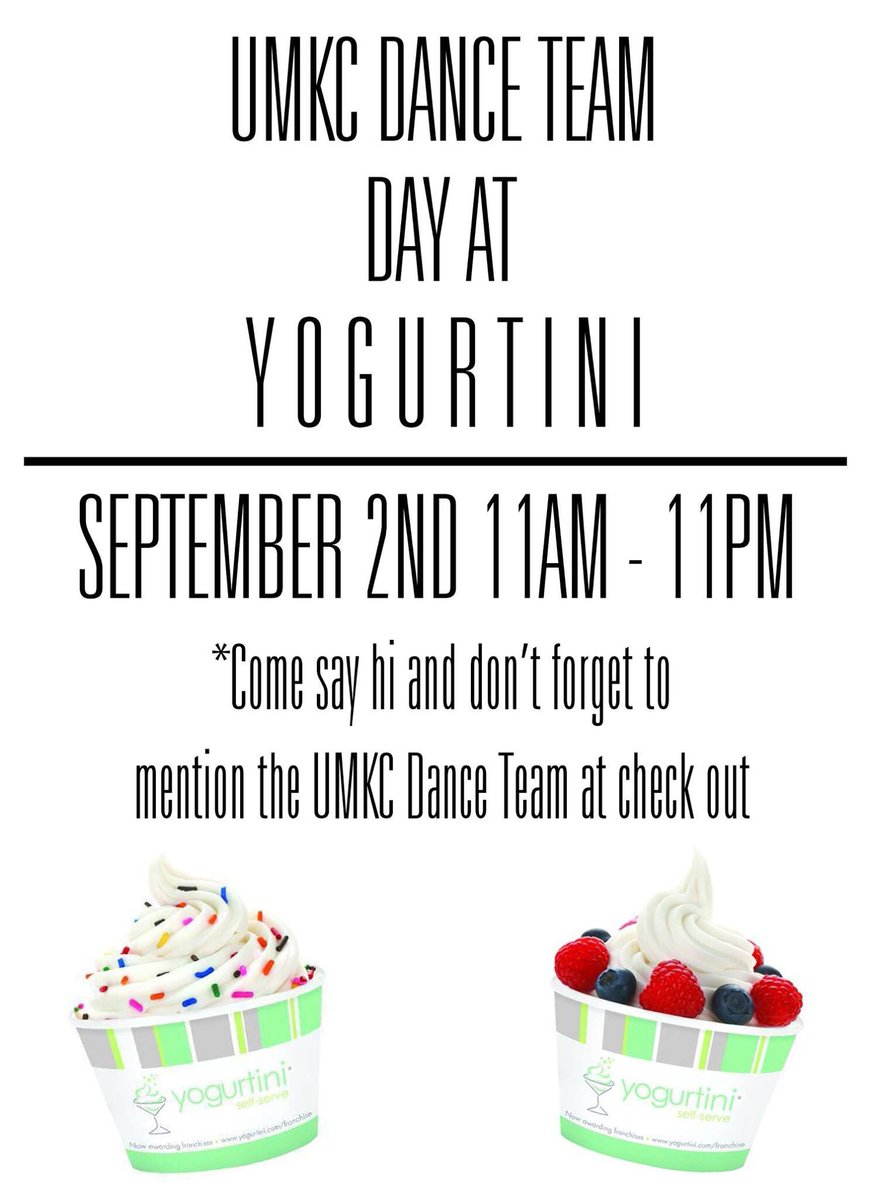 umkc_dance's tweet photo. Join your favorites sweeties for some sweets on 9/2!  Proceeds benefit our trip to College Nationals! https://t.co/IVFoRi6XWQ