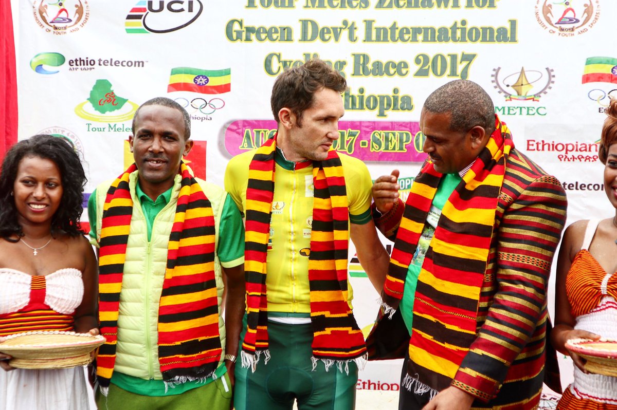 In Yellow after some incredible support from Team SA in Tour of Ethiopia 🇪🇹