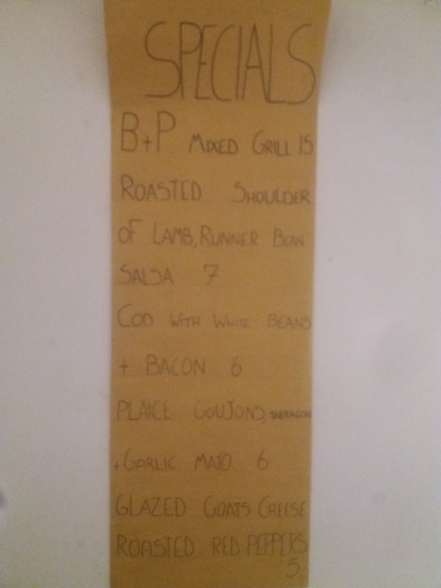 craigchurch555's tweet photo. This week's specials @Breadandpullet #breadandpullet #eatlocal #comeseeus #britishtapas #supportlocal #dynamicduo https://t.co/uEjd1N7oqN