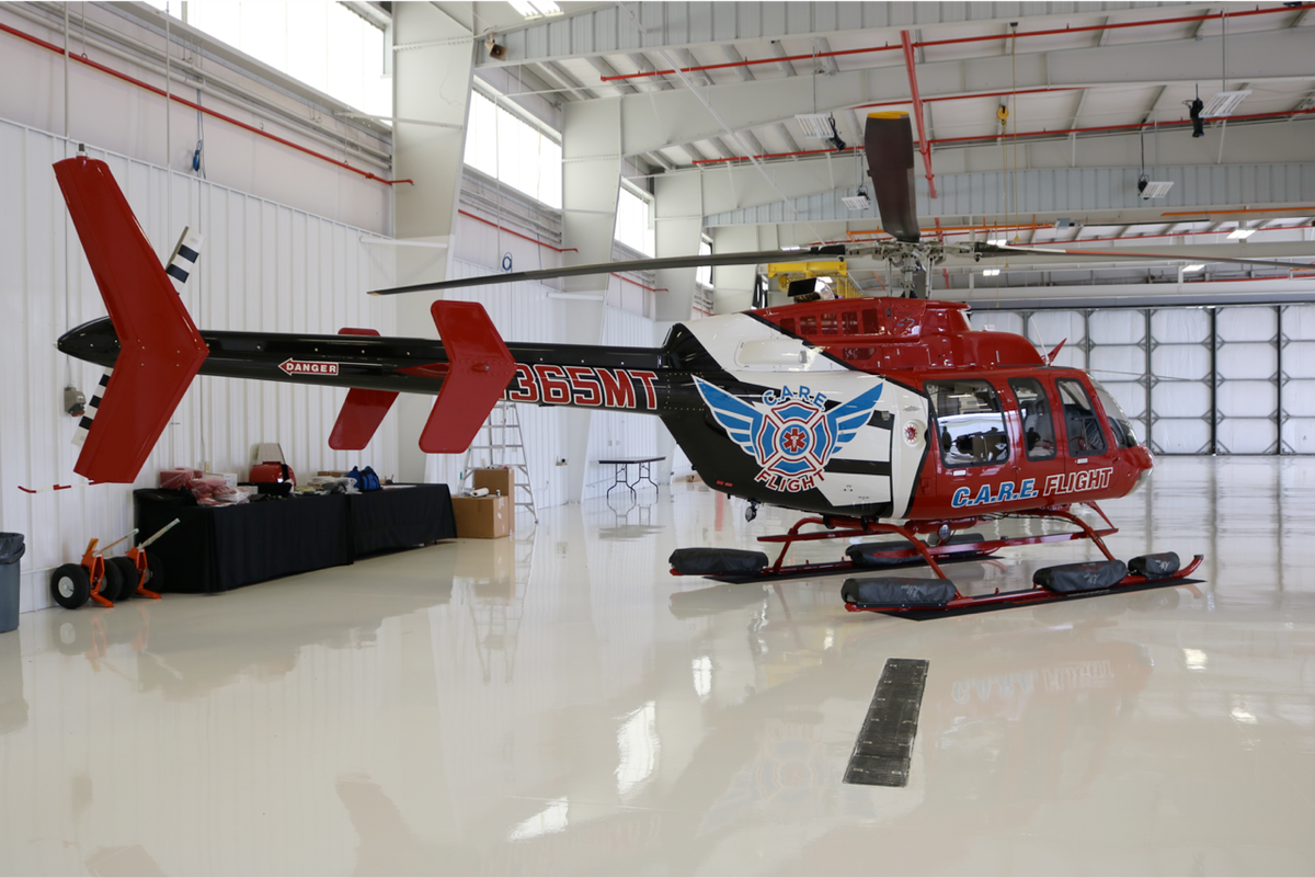 We are very excited C.A.R.E. Flight will be operating in this beautiful new machine (a brand new Bell 407 GXP) in a few weeks <a href="/MedTransCorp/">Med-Trans</a>