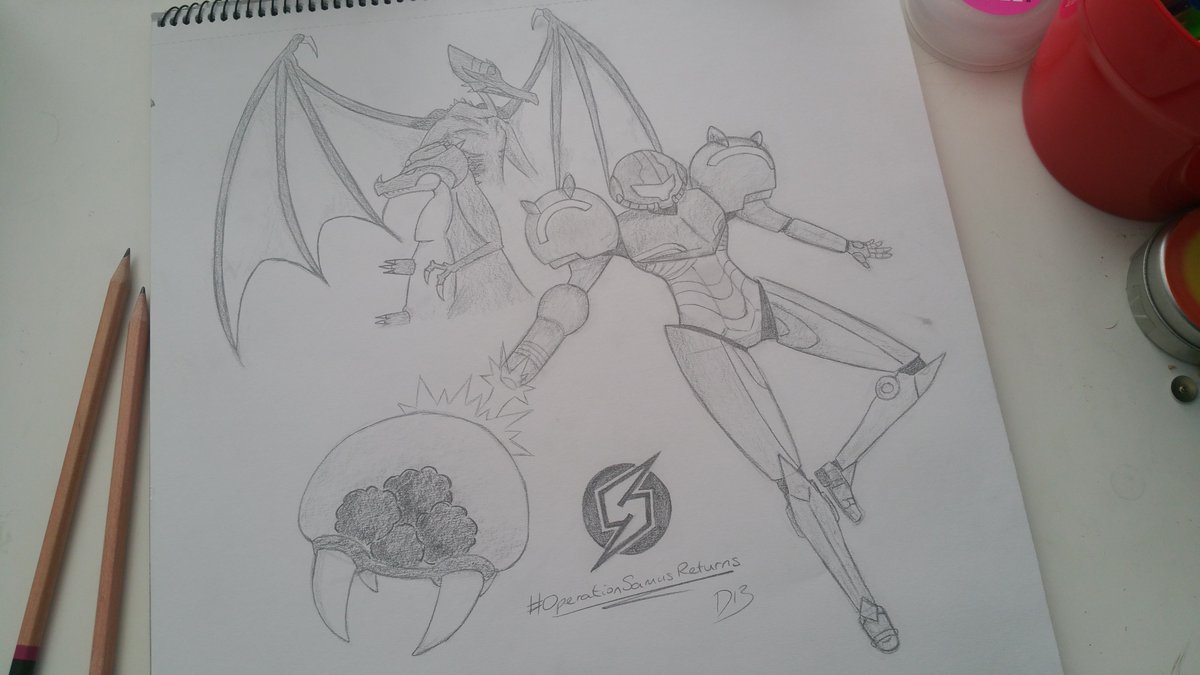 Dragonite131's tweet photo. @NintendoAmerica #NintendoContestEntry #MetroidFanArt
I live in Ireland and I know I can't enter 😔, but, here's my drawing anyway. 🙂 #OperationSamusReturns https://t.co/A3C17F1FIC